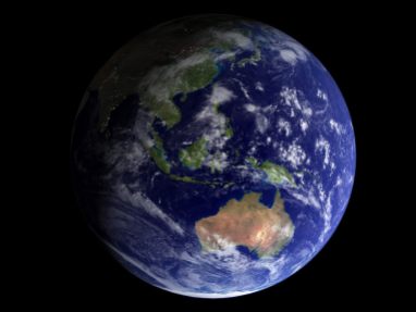 The Earth from Space, showing Asia and Australia.