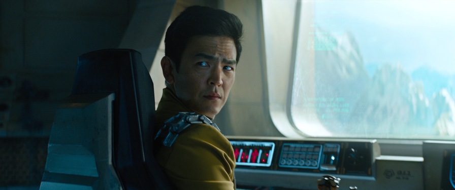 Sulu assures Kirk he can fly the USS Franklin.